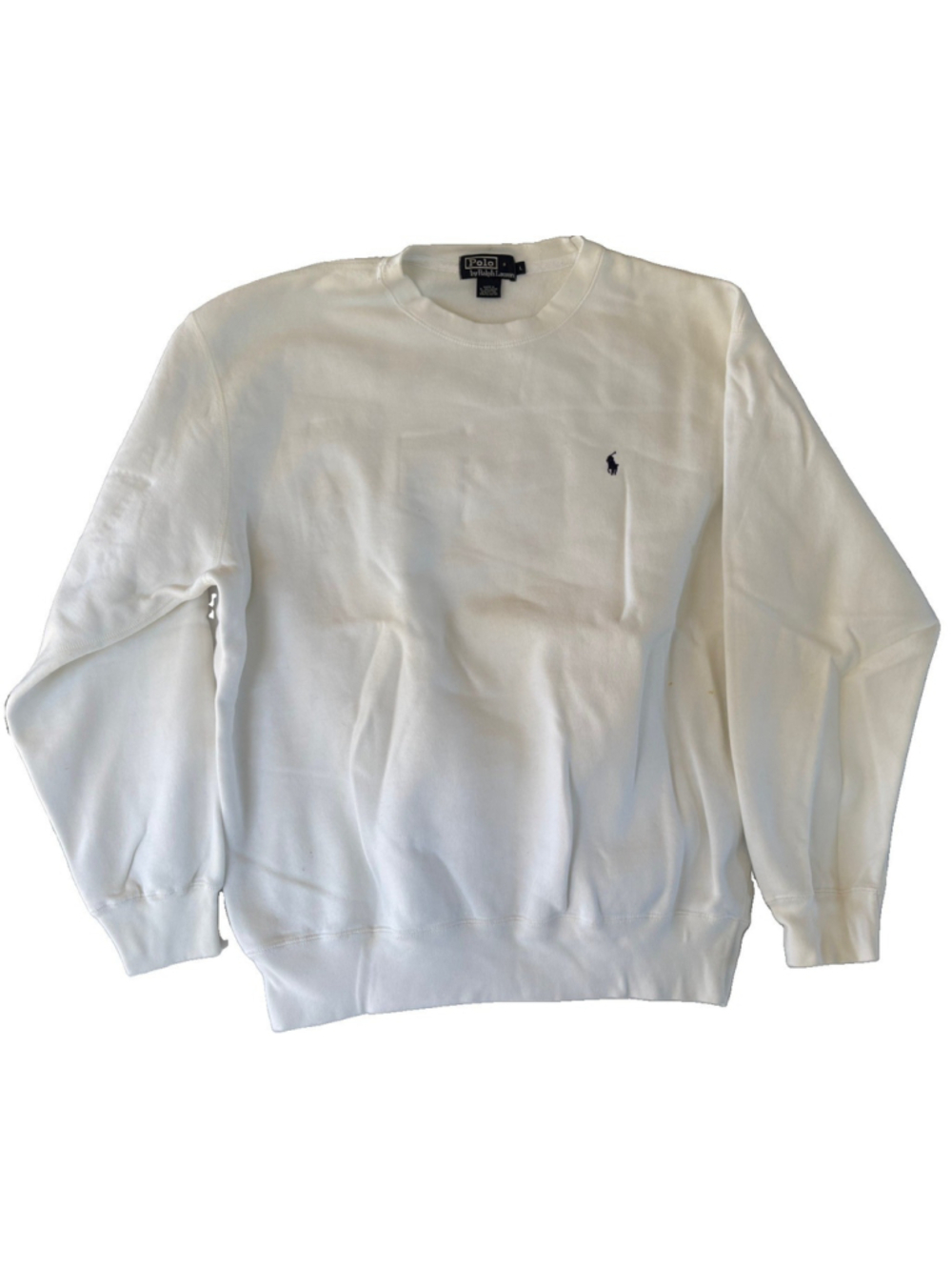 Vintage POLO Ralph Lauren Men’s Crew Neck Sweatshirt Large White
